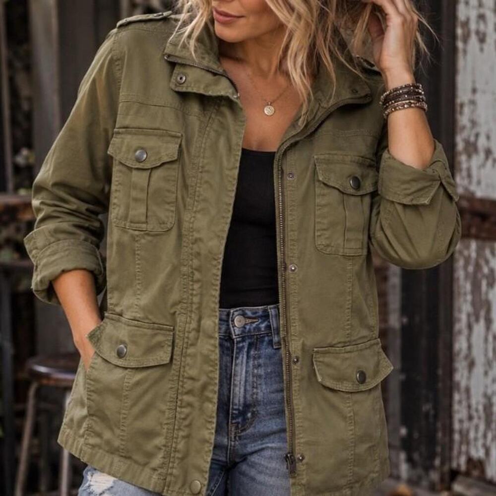 Thread supply olive green Cargo Jacket XL